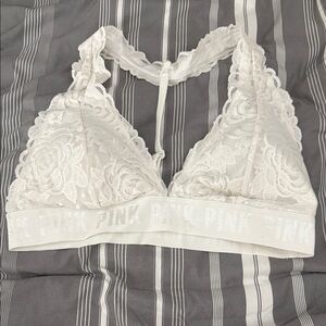 PINK Victoria's Secret white Lace Bralette